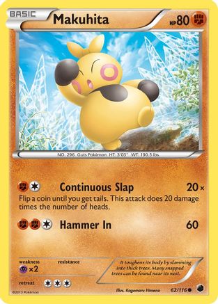 Makuhita (62/116) [Plasma Freeze] Reverse Holofoil - Common