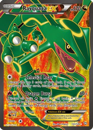 Rayquaza EX (123 Full Art) (123/124) [Dragons Exalted] Holofoil - Ultra Rare