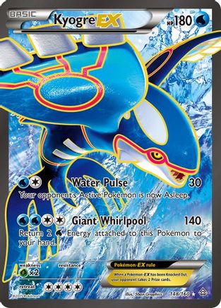 Kyogre EX (148 Full Art) (148/160) [XY  Primal Clash] Holofoil - Ultra Rare
