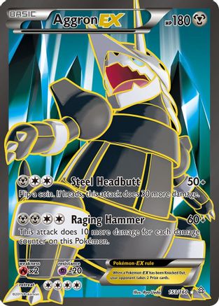 Aggron EX (153 Full Art) (153/160) [XY  Primal Clash] Holofoil - Ultra Rare