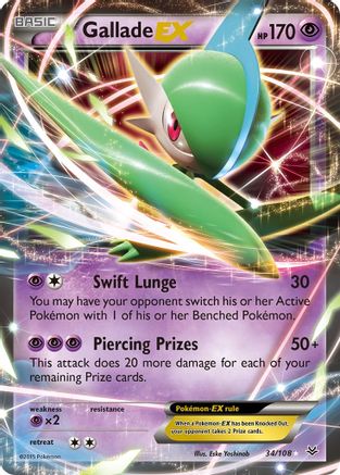 Gallade EX (034/108) [XY  Roaring Skies] Holofoil - Ultra Rare