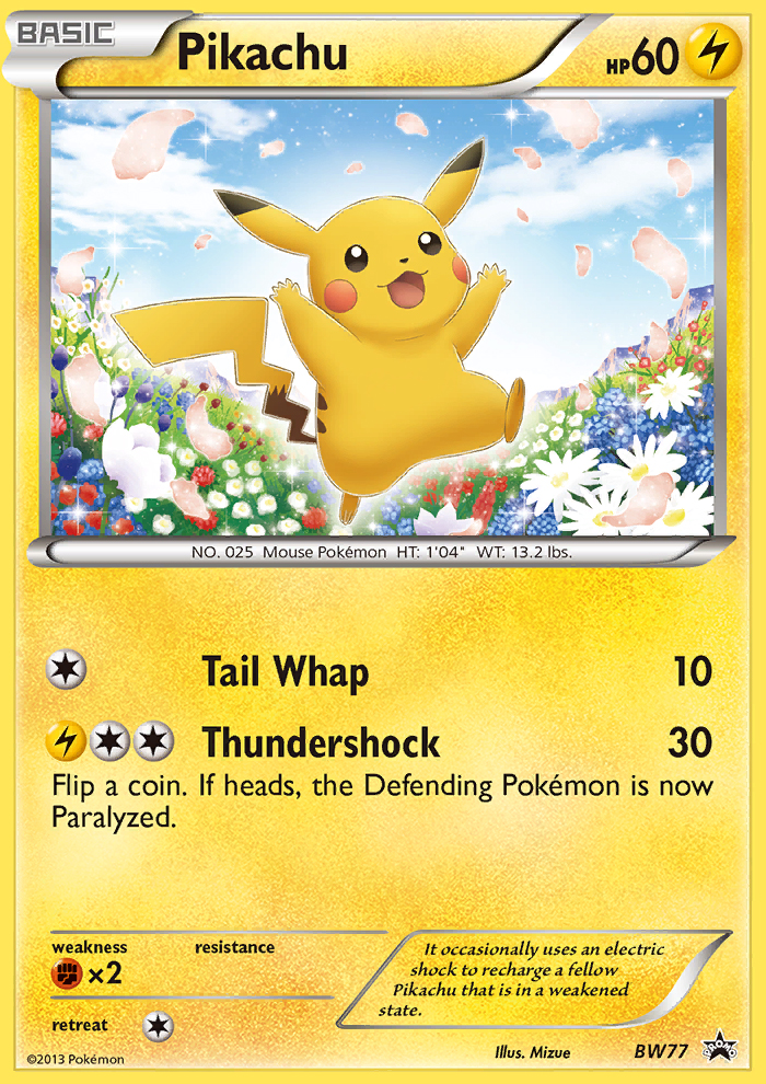 Pikachu (BW77/101) [BW Black Star Promos] - Promo