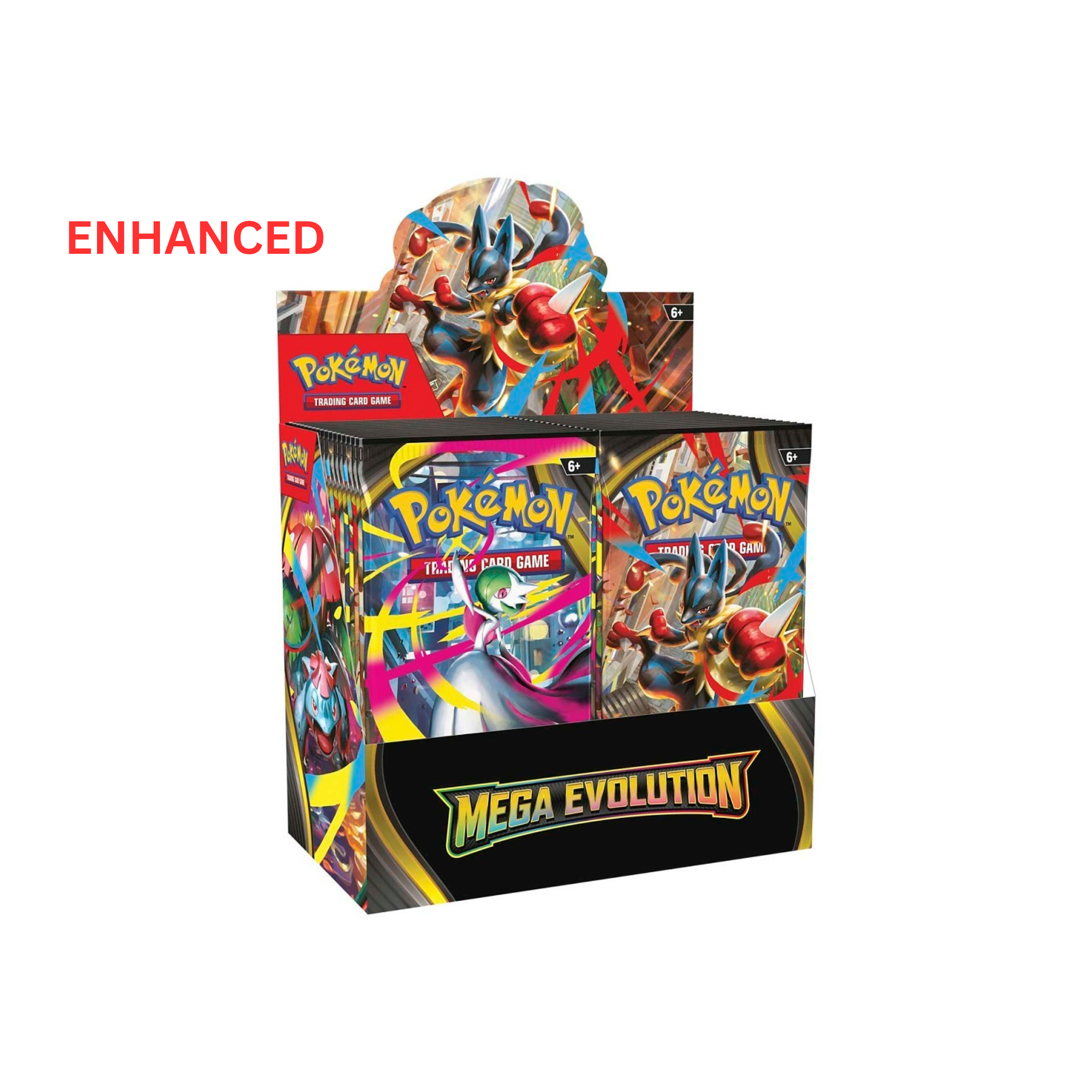 Pokemon - Mega Evolution: Base Set Booster Box ENHANCED (includes Box Topper)