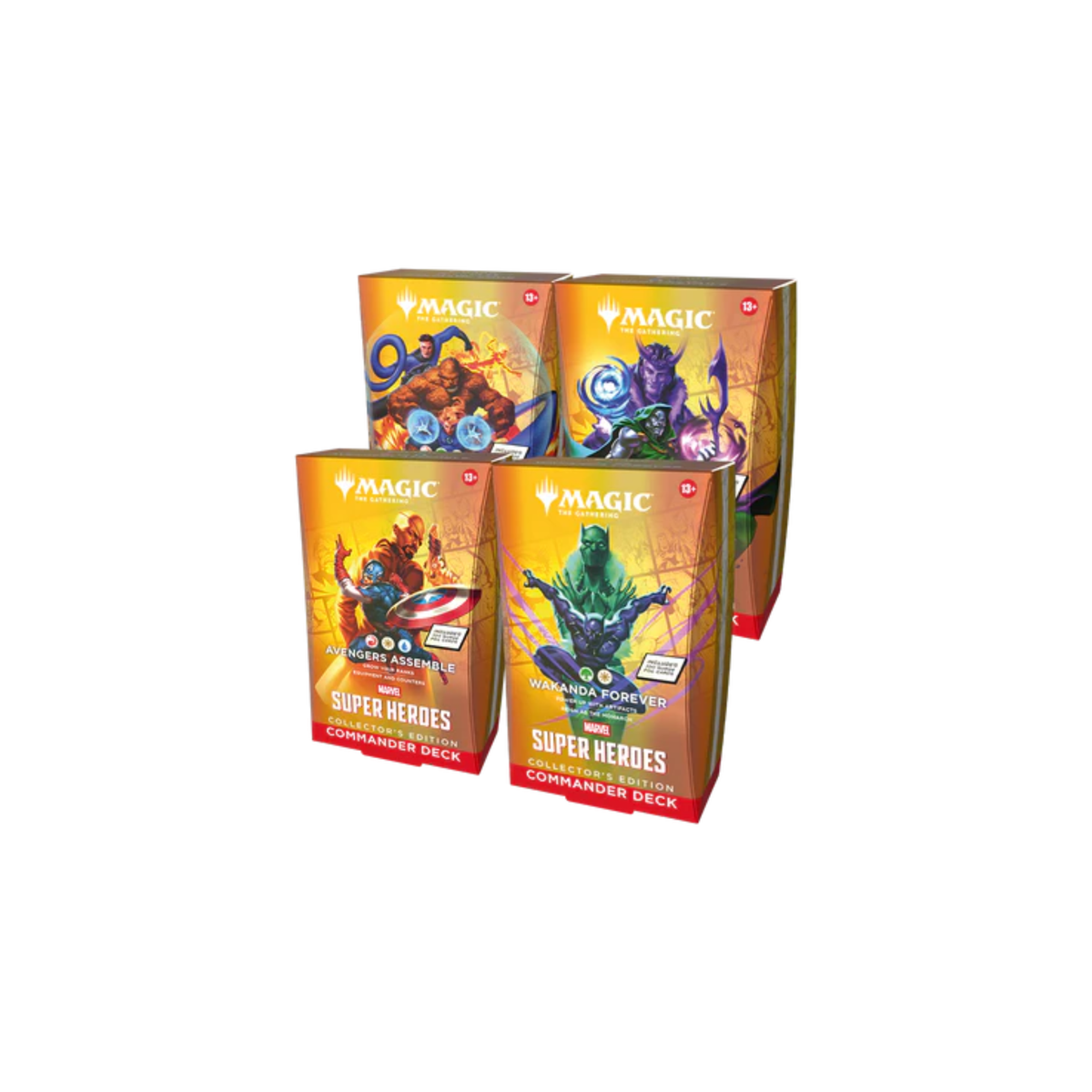 MTG - Universes Beyond: Marvel Super Heroes - Commander Deck - Set of 4 - Collector's Edition