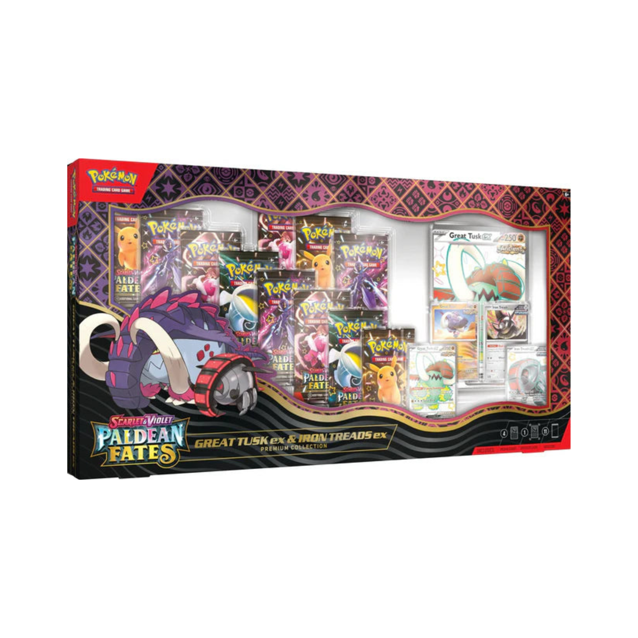 Pokemon - Paldean Fates Great Tusk Ex & Iron Treads Ex Premium Collection