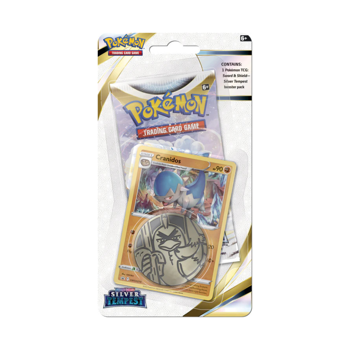 Pokemon - Sword & Shield: Silver Tempest Checklane Blister - Cranidos
