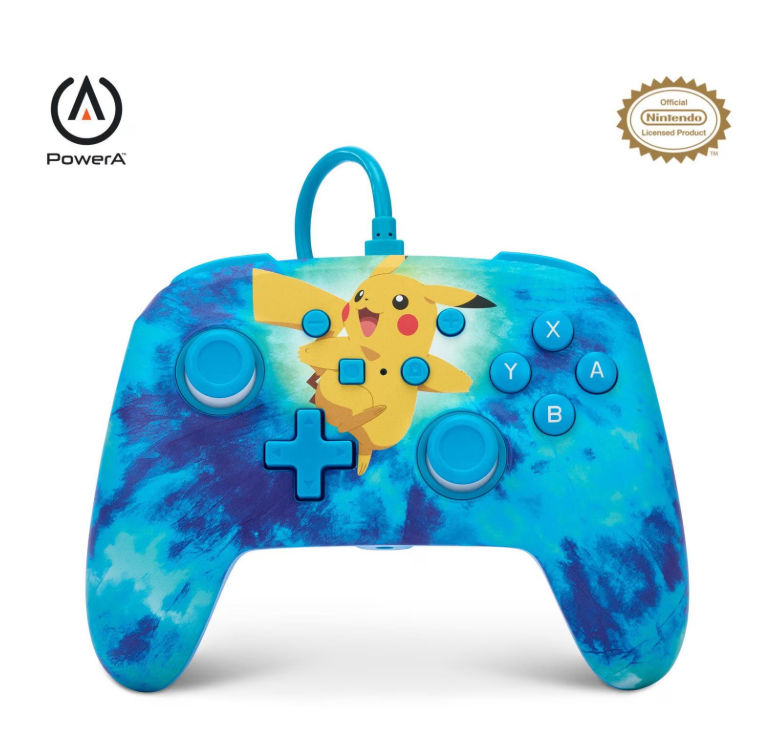 PowerA Enhanced Wired Controller for Nintendo Switch - Tie Dye Pikachu