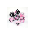 Chessex - Gemini Black-Pink/white Polyhedral 7-Dice Set