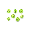 Chessex - Vortex Bright Green/black Polyhedral 7-Dice Set