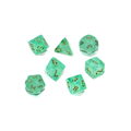 Chessex - Borealis Light Green/gold Luminary Polyhedral 7-Dice Set