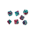 Chessex - Gemini Purple-Teal/gold Polyhedral 7-Dice Set