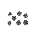 Chessex - Opaque Black/white Polyhedral 7-Dice Set